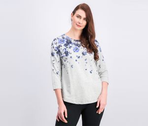 3/4-Sleeve French Terry Sweatshirt  Grey Heather