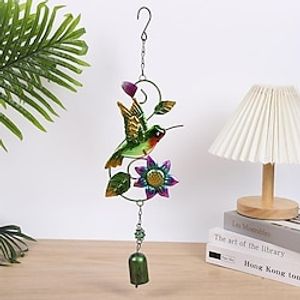 1pc Butterfly Metal Painted Wind Chime Outdoor Handicraft Glow In The Night Hanging Ornament For Window Balcony Garden Decor miniinthebox