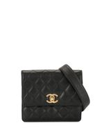 Chanel Pre-Owned 1990s diamond quilted belt bag - Black