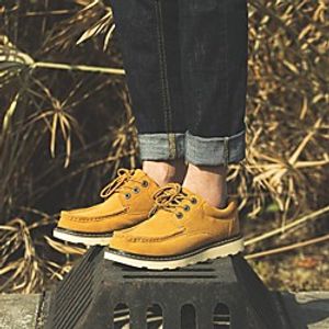 Men's Boots Classic Daily Outdoor Walking Shoes Suede Faux Leather Non-slipping Booties / Ankle Boots Yellow Winter miniinthebox