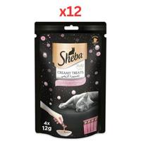 Sheba Melty Tuna & Salmon Creamy Cat Treats 4X12G (Pack of 12)