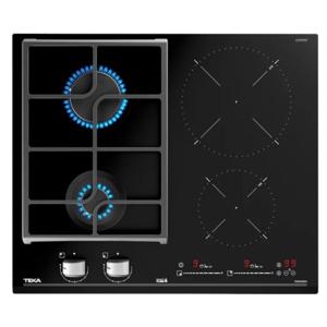 TEKA 60cm Gas on Glass & Induction Hob | 4 Zones | Direct Functions MultiSlider | ExactFlame Control (Gas) | Touch Control**| JZC 64322 ABB