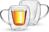 Royalford Brs 2pc Double Wall Mug Set 300ml-(CLEAR)-(RF10529)