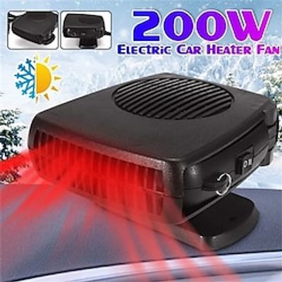 Fast Heating 15A 200W 2 in 1 Car Heater Fan Windscreen Defroster Demister Warmer Handheld Fan Lightinthebox