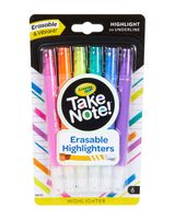 Crayola 6 count Take Note! Erasable Highlighters