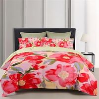 100% Cotton Duvet Cover Set Floral Pattern Comforter Set Soft 3-Piece Luxury Bedding Set Home Decor Gift King Queen Full Size Lightinthebox - thumbnail