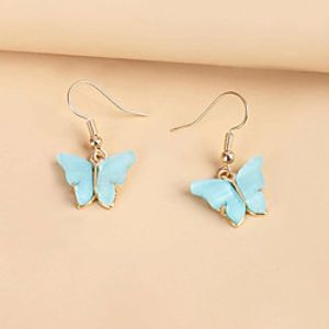 Butterfly Drop Earrings Earrings Classic Elegant Trendy Cute Sweet Earrings Jewelry Blue For Gift Date Beach Promise 1 Pair miniinthebox