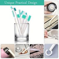 16pcs Cleaning Brushes For Household Cleaning, Crevice Cleaning Tool Set For Window Groove Track Humidifier Car Bottle Toilet Keyboard, Detail Tiny Scrub Cleaner Brush For Small Space Gaps Corner Lightinthebox - thumbnail