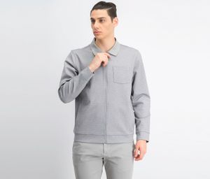 Mens Knit Shirt Sweater  Grey