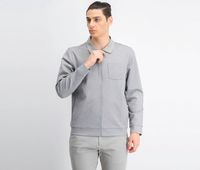 Mens Knit Shirt Sweater  Grey - thumbnail
