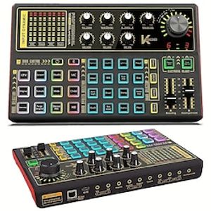 Professional Audio Mixer K300 Live Sound Card And Audio Interface Sound Board With Multiple DJ Mixer Effects Voice Changer And LED Light Prefect For miniinthebox