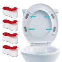 4pcs Toilet Seat Bumpers, Self-Adhesive Toilet Seat Stoppers, Toilet Lid Seat Buffer Spacers, Toilet Seat Bumper With Strong Adhesive Pad, Bathroom Accessories Lightinthebox