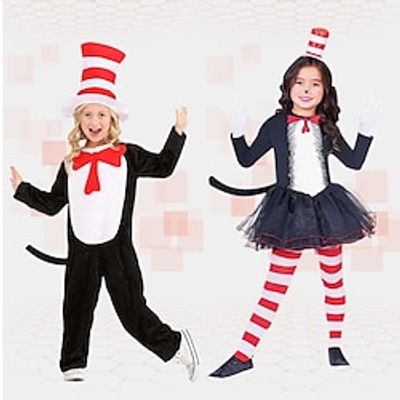 The Cat in the Hat Cat Cosplay Costume Boys Girls' Movie Cosplay Anime girls Boys Leotard Onesie Dress Hat Halloween Masquerade Polyester Lightinthebox The Cat in the Hat Cat Cosplay Costume Boys Girls' Movie Cosplay Anime girls Boys Leotard Onesie Dress Hat Halloween Masquerade Polyester Lightinthebox