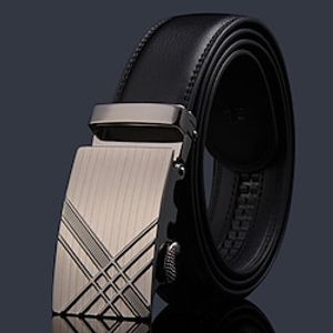 Men's Faux Leather Belt Ratchet Belt Black Gold Faux Leather Fashion Business Formal Party Work Daily miniinthebox