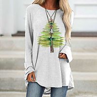 Women's T Shirt Dress Tee Dress Short Mini Dress White Long Sleeve Animal Print Fall Round Neck Casual 2021 S M L XL XXL 3XL 4XL miniinthebox - thumbnail