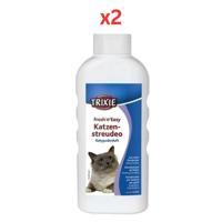 Trixie Fresh'n' Easy Baby Powder Cat Litter Deodorizer Blue 750g (Pack of 2)