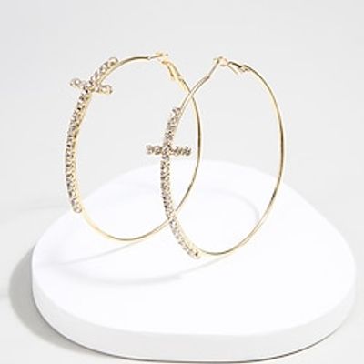 Women's Stud Earrings Drop Earrings Hoop Earrings Geometrical Cross Vintage Cool Stylish Simple Luxury Earrings Jewelry Gold For Party Street Daily Holiday Festival 1 Pair Lightinthebox