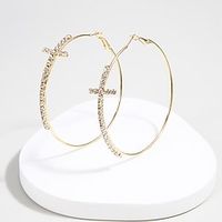 Women's Stud Earrings Drop Earrings Hoop Earrings Geometrical Cross Vintage Cool Stylish Simple Luxury Earrings Jewelry Gold For Party Street Daily Holiday Festival 1 Pair Lightinthebox - thumbnail