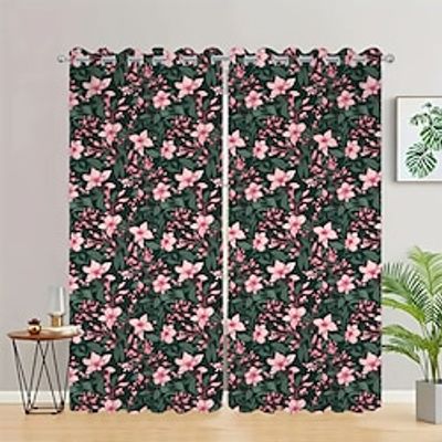 Curtains Natural Blended Curtain Panels for Living Room/Light Reducing Linen Sheer Curtain Panels Set Nickel Grommet Window Panels, Natural miniinthebox
