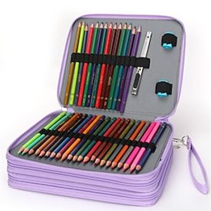 PencilCasePenPouchMarkerBag Wear-Resistant Multifunction With Zipper Canvas for School Office Student miniinthebox