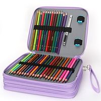 PencilCasePenPouchMarkerBag Wear-Resistant Multifunction With Zipper Canvas for School Office Student miniinthebox - thumbnail