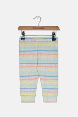 Baby Boys Rainbow Striped Pants  Whispy Gray