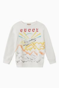 Rocket Logo Sweatshirt in Felted Cotton Jersey