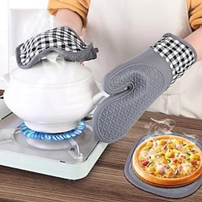 Silicone Oven Mitts, Heat Insulation Pad, Nordic Style Microwave Oven Gloves, Kitchen Baking Gloves Lightinthebox