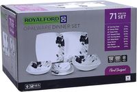 Royalford Opal Hard Square Dinnerware 71 Pieces Of Set Multicolor - RF9757