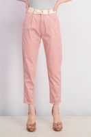 Womens Belted Plain Pants  Blush - thumbnail