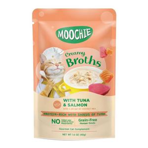 Moochie Kitten Creamy Broth with Tuna & Salmon 40g Pouch