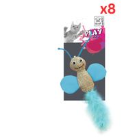 M-PETS Butterfly Cat Toy Assorted Colors (Pack Of 8)