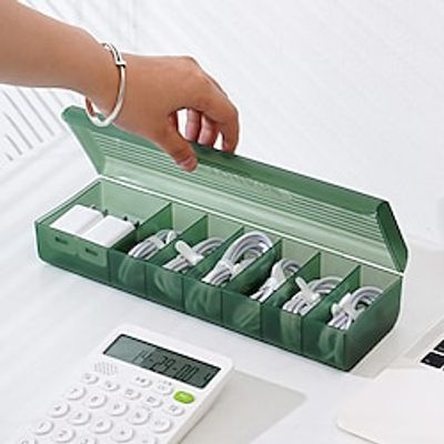 Data Cable Storage Box Power Supply Charging Cable Mobile Phone Charger Plug Arrangement Artifact Desktop Cable Management Box Wire Winder miniinthebox Data Cable Storage Box Power Supply Charging Cable Mobile Phone Charger Plug Arrangement Artifact Desktop Cable Management Box Wire Winder miniinthebox