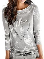 Round Neck Diamante Printed T-Shirts Round Neck Diamante Printed T-Shirts