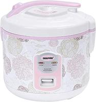 Geepas 1.5 L Electric Rice Cooker with Steamer-(White)-(GRC4334)