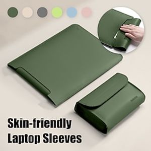 Laptop Sleeves Laptop Case 12 13.3 15.6 inch For Macbook Air Pro HP Dell  Lenovo Asus  Chromebook Notebook Carrying Case Cover Waterpoof PU Leather Case With Small Bag For Business Office Travel miniinthebox