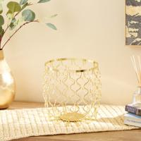 Metallic Open Frame Basket - 19x19x21 cms