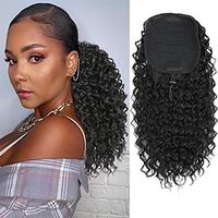 Curly Ponytail Extension Drawstring Ponytail for Women Kinky Curly Ponytail 12 Inch Clip on Ponytails for Women Natural Black Pony Tails Hair Extensions Lightinthebox