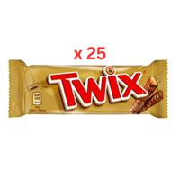 Twix Chocolate 50g, Carton Of 25pcs