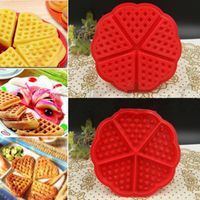 Mini Round Waffles Pan Cake Baking Silicone Mould Heart Shap Tray Mold Kitchen Tools