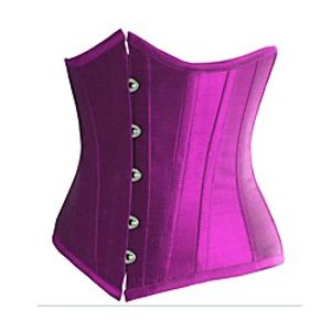 Corset Women's Normal Polyester Shapewear Overbust Corset Hook  Eye Blue S miniinthebox