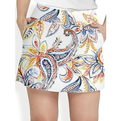 Women's Tennis Skirts Golf Skirts Breathable Quick Dry Moisture Wicking Tennis Clothing Golf Apparel Regular Fit 2 in 1 Golf Tee Pocket Paisley Summer Tennis Golf Pickleball Lightinthebox
