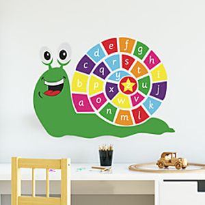 Animals Cartoon Wall Stickers Study Room Kids Room Kindergarten Removable Pre-pasted PVC Home Decoration Wall Decal 1pc miniinthebox