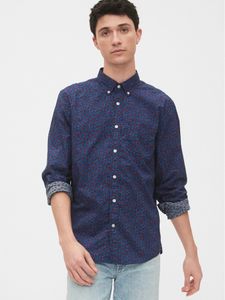 Stretch Poplin Shirt in Untucked Fit