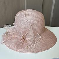 Fascinators Hats Headwear Polyester Tulle Bucket Hat Floppy Hat Sun Hat Holiday Beach Elegant Retro With Feather Faux Pearl Headpiece Headwear Lightinthebox - thumbnail