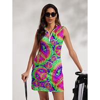 Women's Golf Dress Pink Sleeveless Ladies Golf Attire Clothes Outfits Wear Apparel Lightinthebox