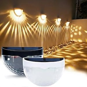 Solar Fence Lights Outdoor Waterproof Garden Lights Solar Wall Lights for Fence Yard Villa Garden Garage Deck Stairs Landscape Decoration miniinthebox