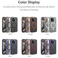 Phone Case For iPhone 15 Pro Max Plus iPhone 14 13 12 11 Pro Max Plus Back Cover Magnetic Adsorption Support Wireless Charging Shockproof TPU PC Lightinthebox