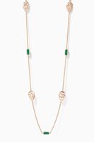 Rose-Gold & Malachite Serpenti Sautoir Necklace Rose-Gold & Malachite Serpenti Sautoir Necklace