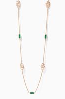 Rose-Gold & Malachite Serpenti Sautoir Necklace - thumbnail